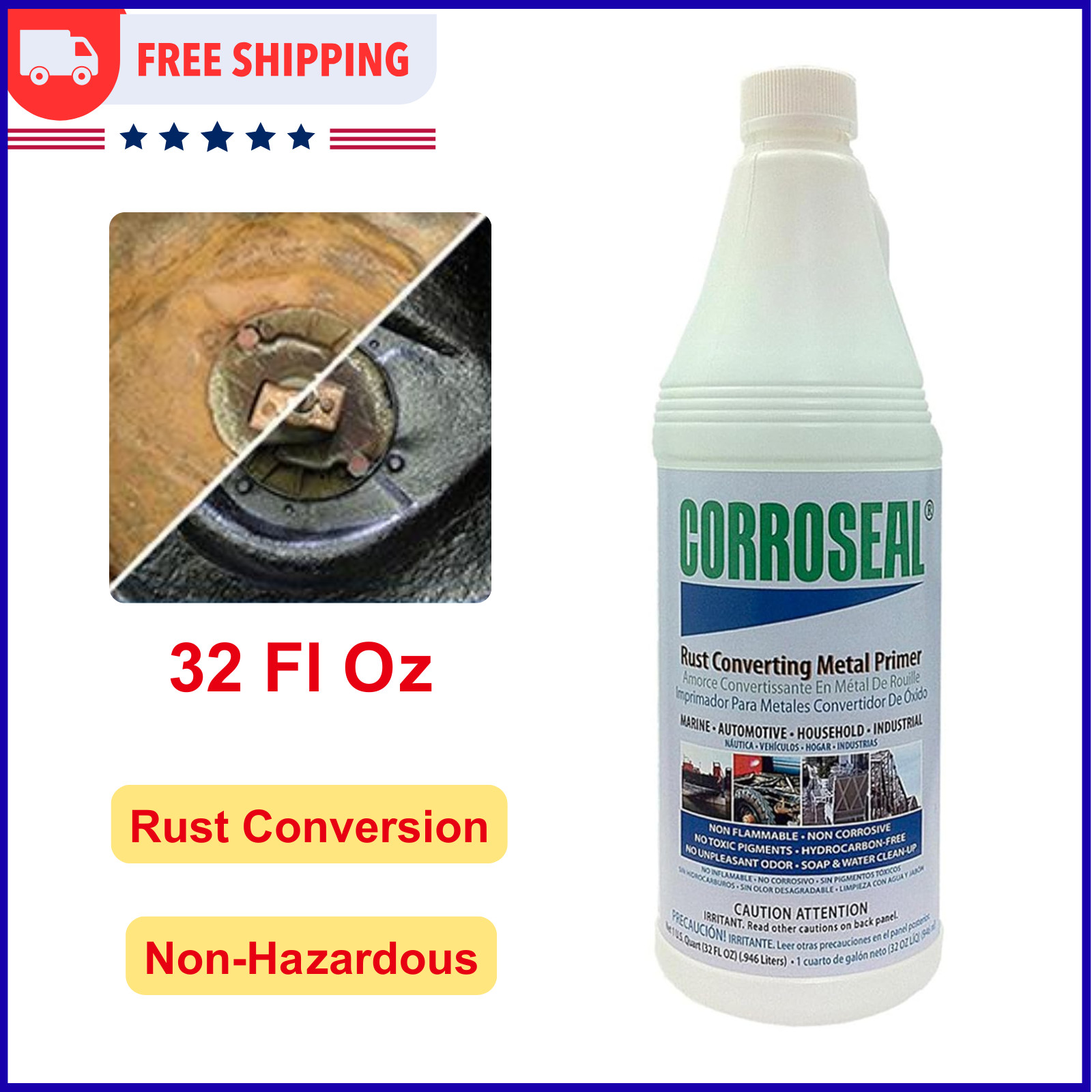 Corroseal-82320 Water-Based Rust Converter Metal Primer, Rust Converter - 1 Qt