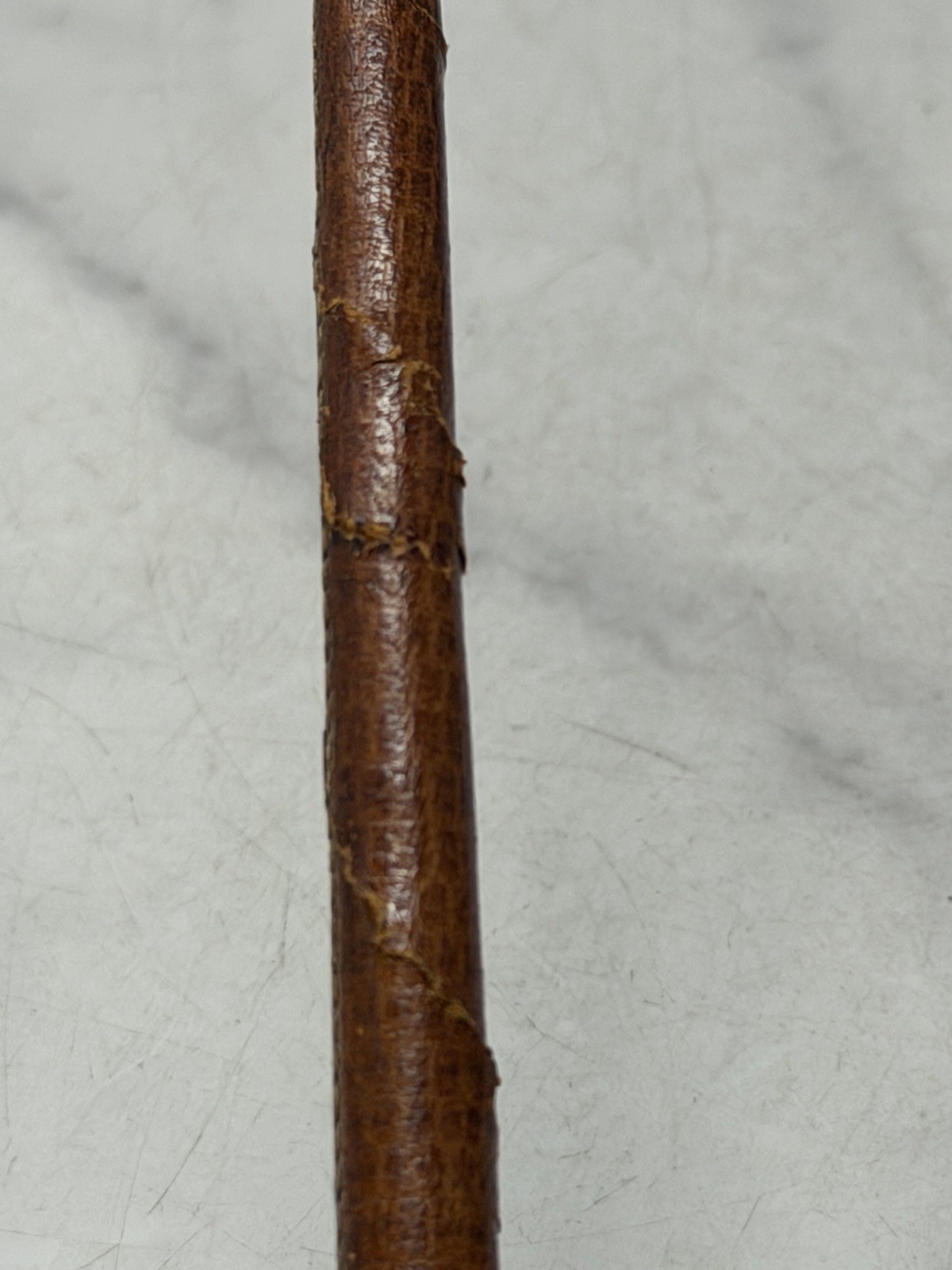Antique Sterling Silver Mounted Riding Crop Leather Fall