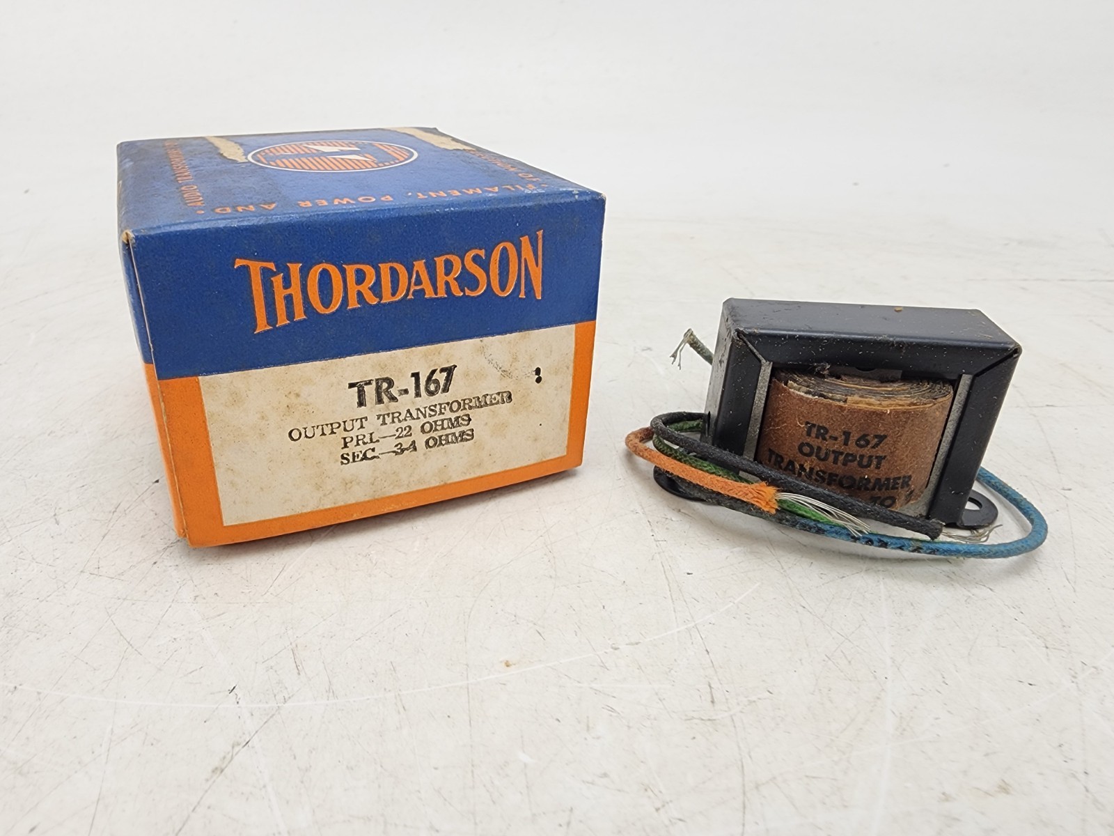 Vintage Thordarson TR-167 Output Transformer 22 Ohms 3-4 Ohms
