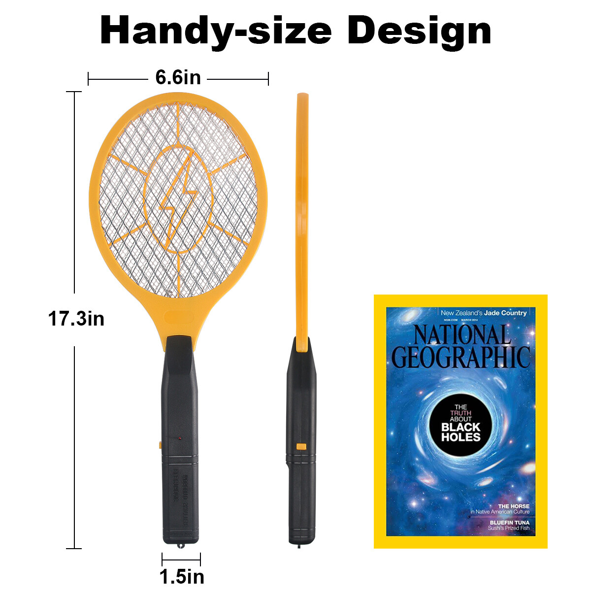 2Pcs Electric Mosquito Fly Swatter Pest Insect Killer Handheld Bug Zapper Racket