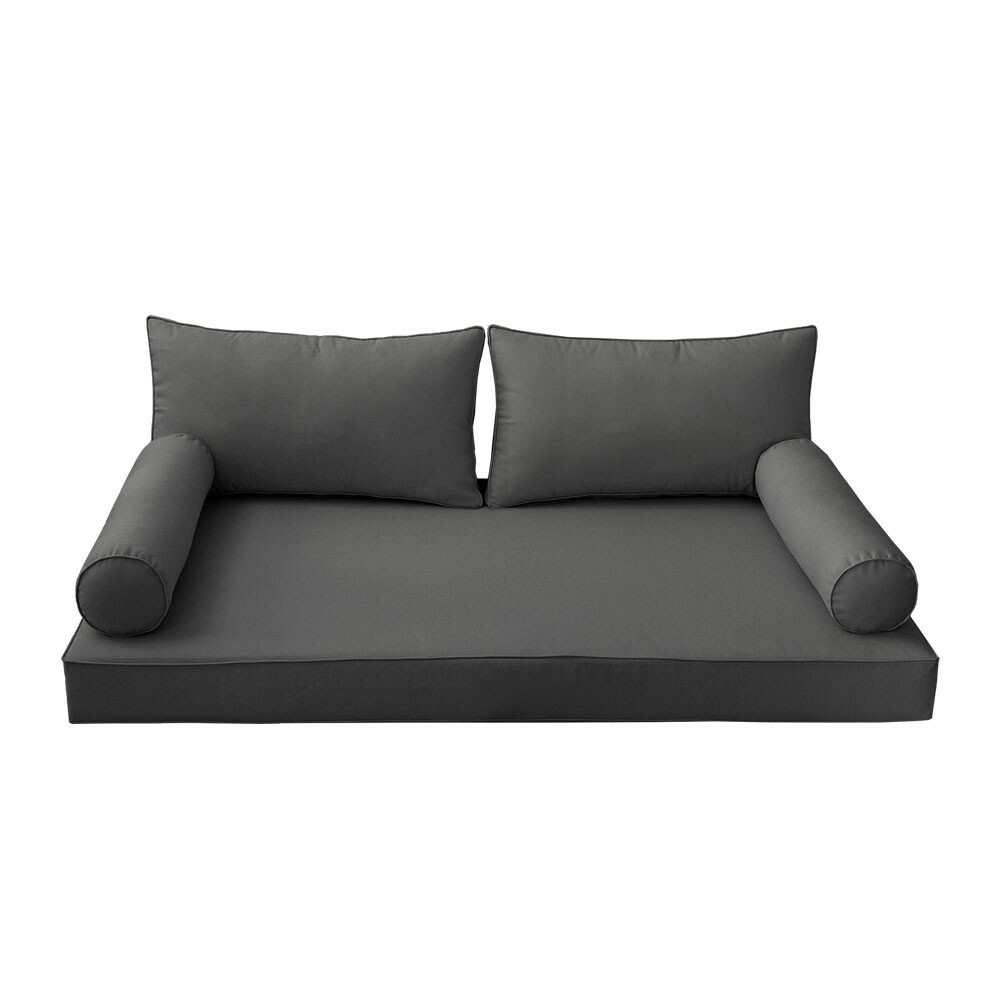 COVER ONLY-Style 2 Daybed Mattress Bolster Pillow Covers Piped Trim TwinXL-AD003