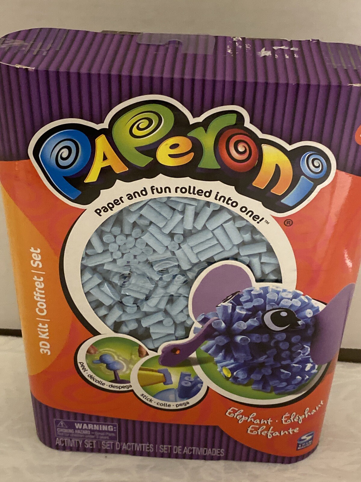 Paperoni Elephant Craft Kit 3D Rolled Paper Spin Master New
