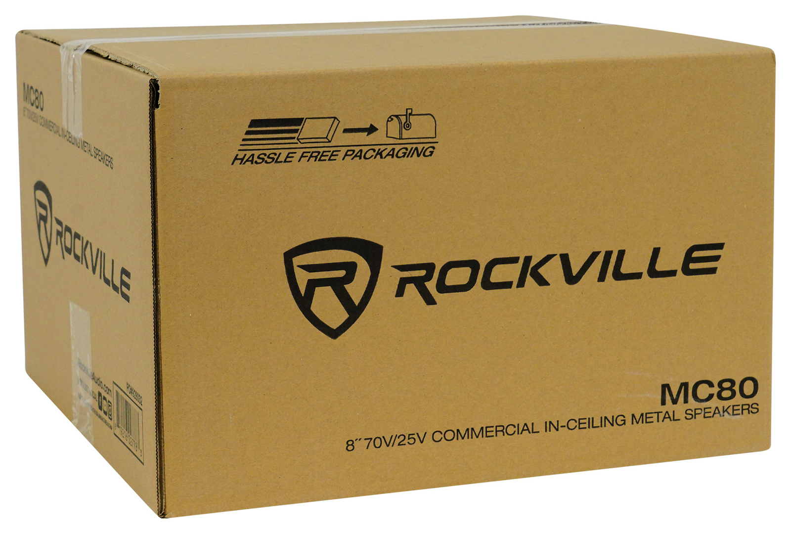 (12) Rockville MC80 Metal 8" 70 Volt Commercial Background PA Ceiling Speakers
