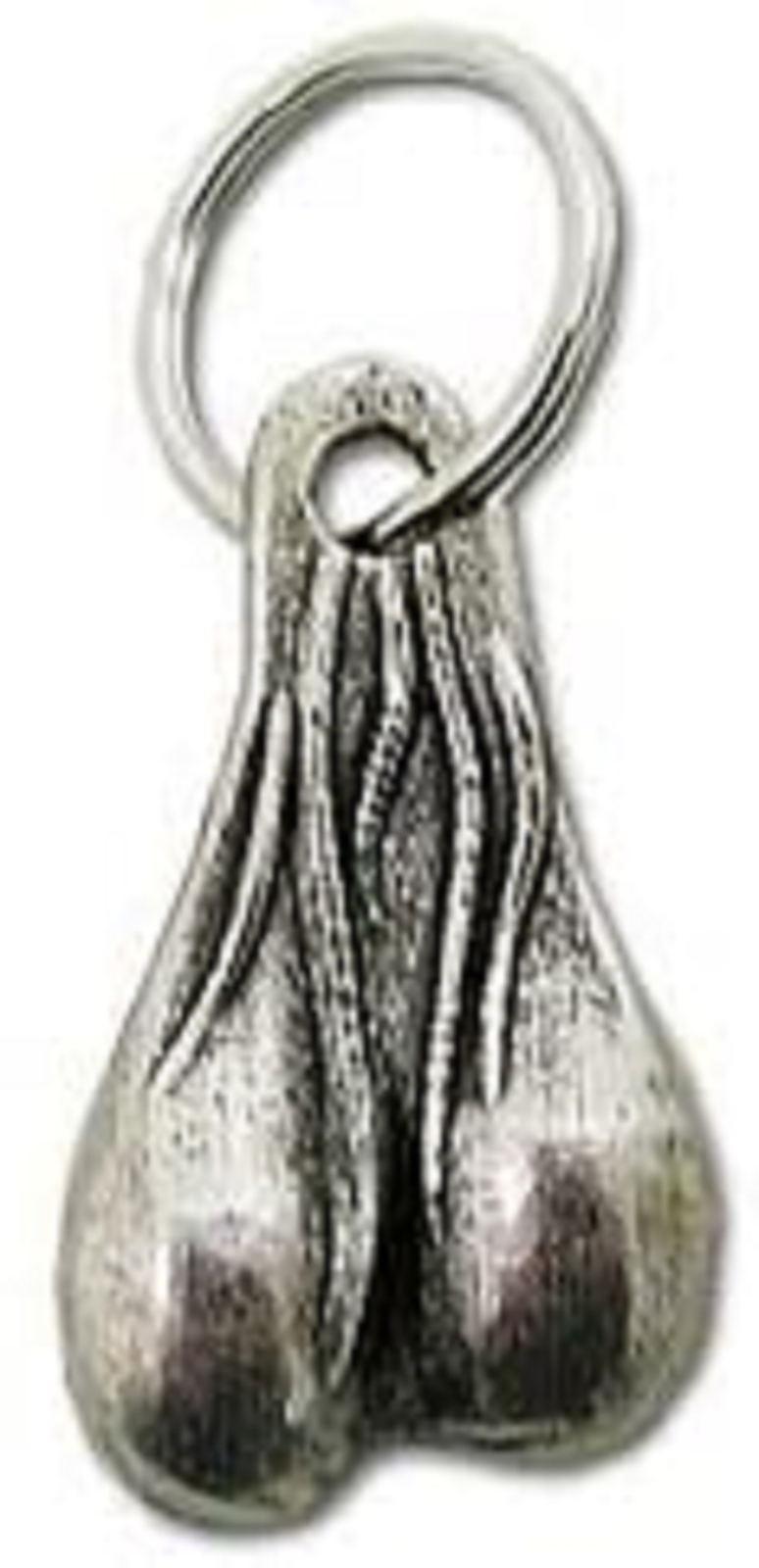 Chrome Stainless Steel Balls Brass Made for the Biker - KEYCHAIN