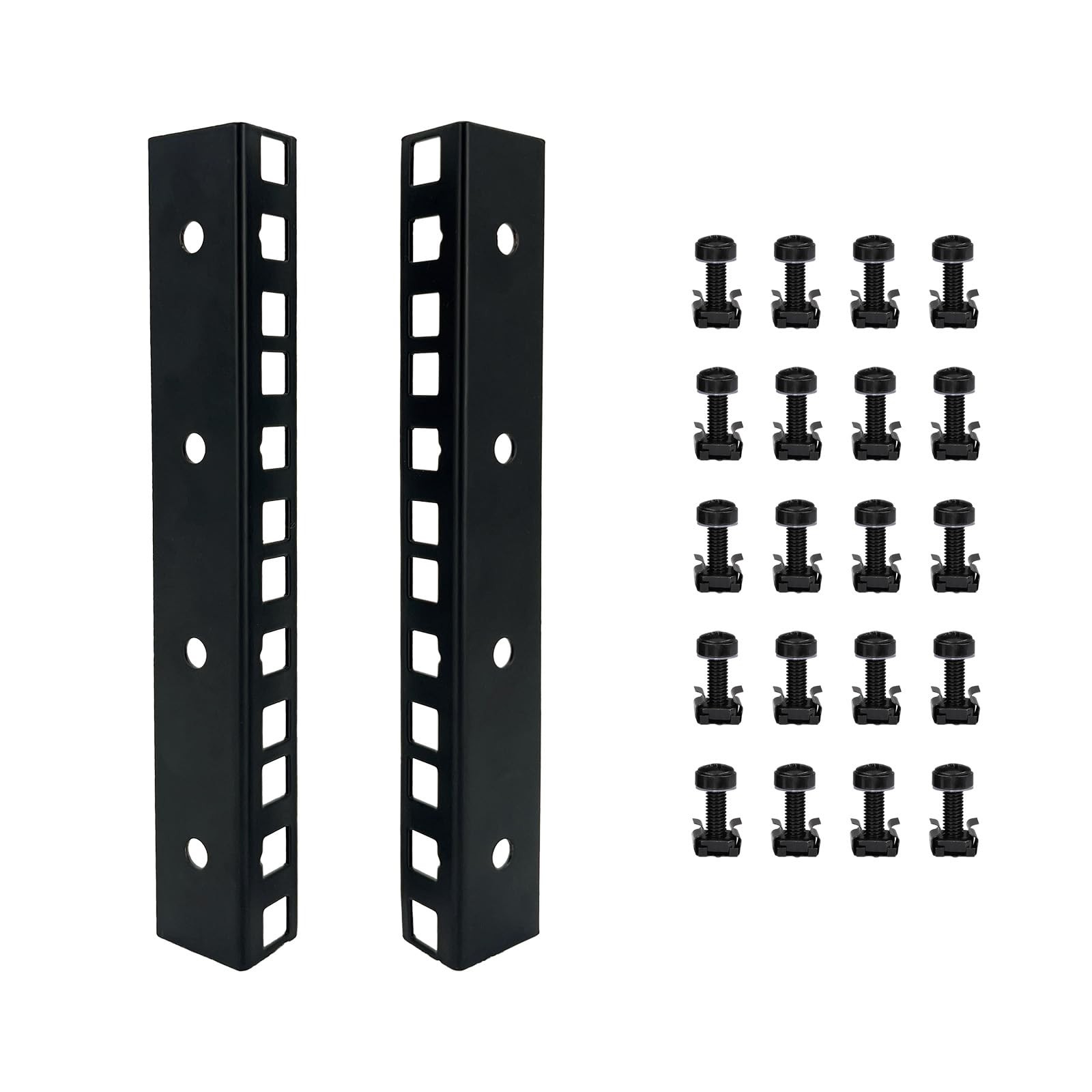 4U Rack Rails with M6 Rack Mount Screws and Cage Nuts Set for DIY Server
