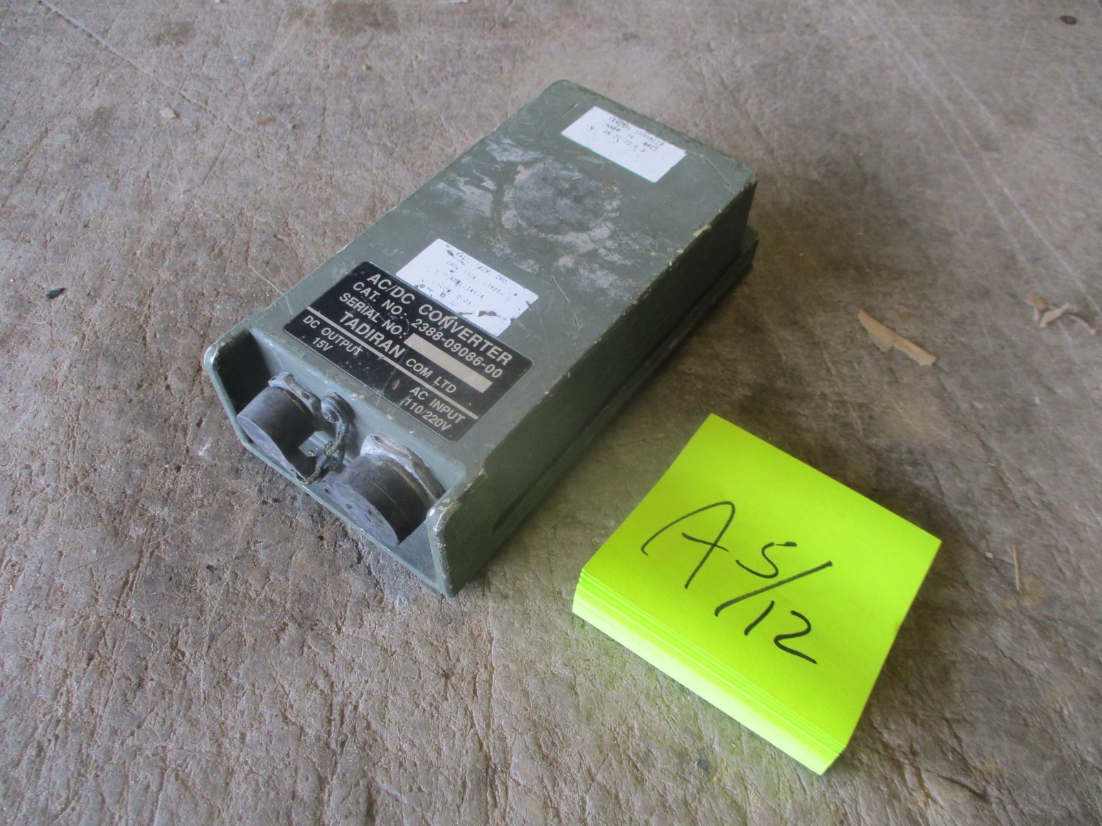 Used TADIRAN AC/DC Converter PN 2388-09086-00, for Military Electronics