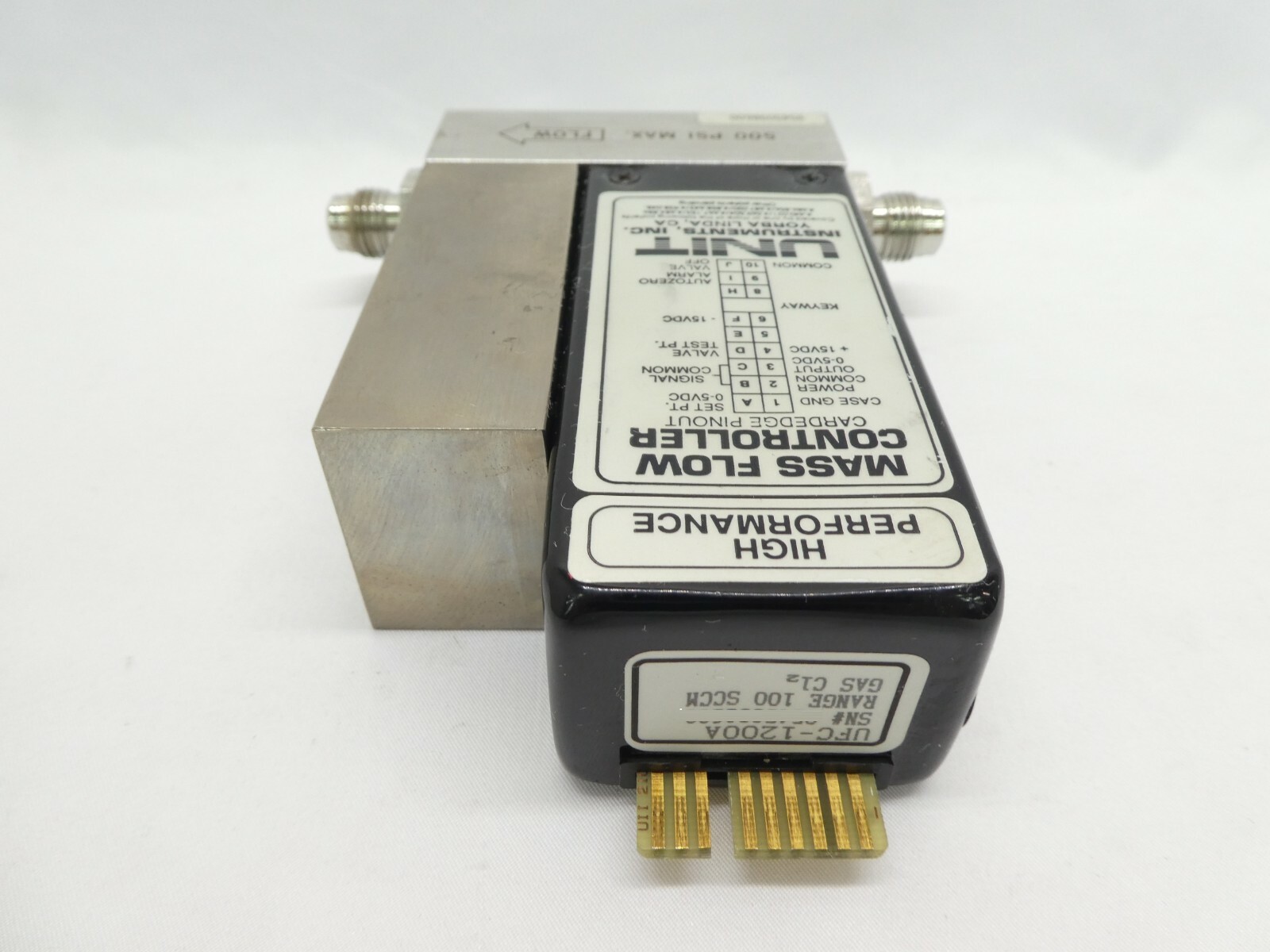UNIT Instruments UFC-1200A Mass Flow Controller MFC 100 SCCM Cl2 Working Surplus