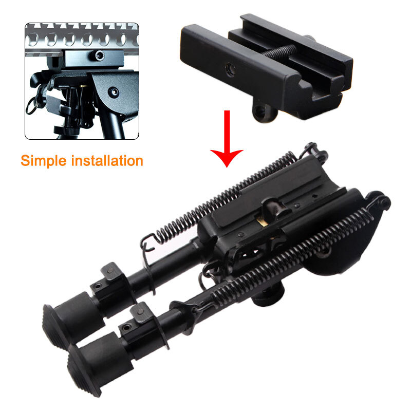 6 Inch Bipod Rifle Accessories Stabilzer Heavy Duty Swivel Pivot Mount Adapter
