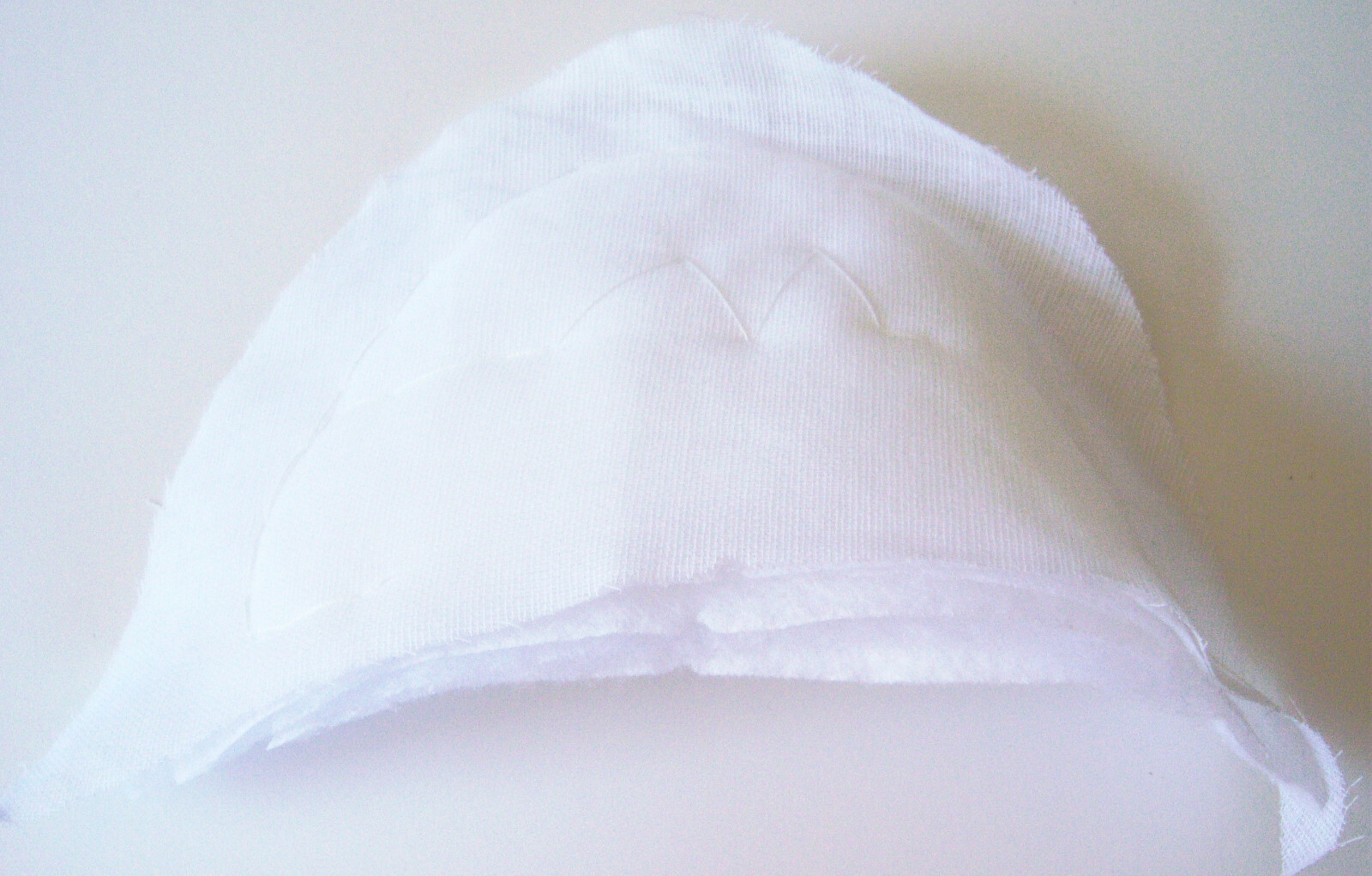 White Shoulder Pads 5/8" Woven/Batting/Felt 10" x 5" Coat/Blazer SP-19