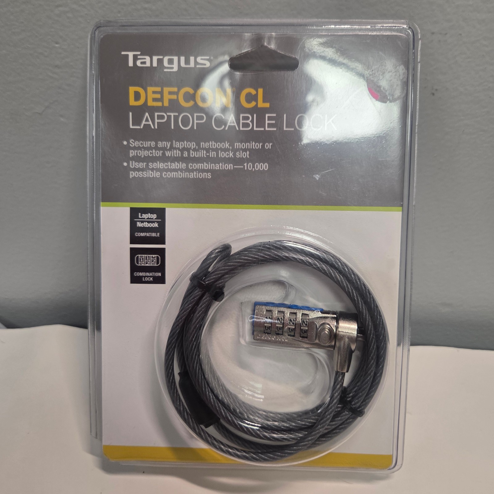 New Targus Defcon CL Laptop Cable Combination Lock PA410U for laptops/notebooks