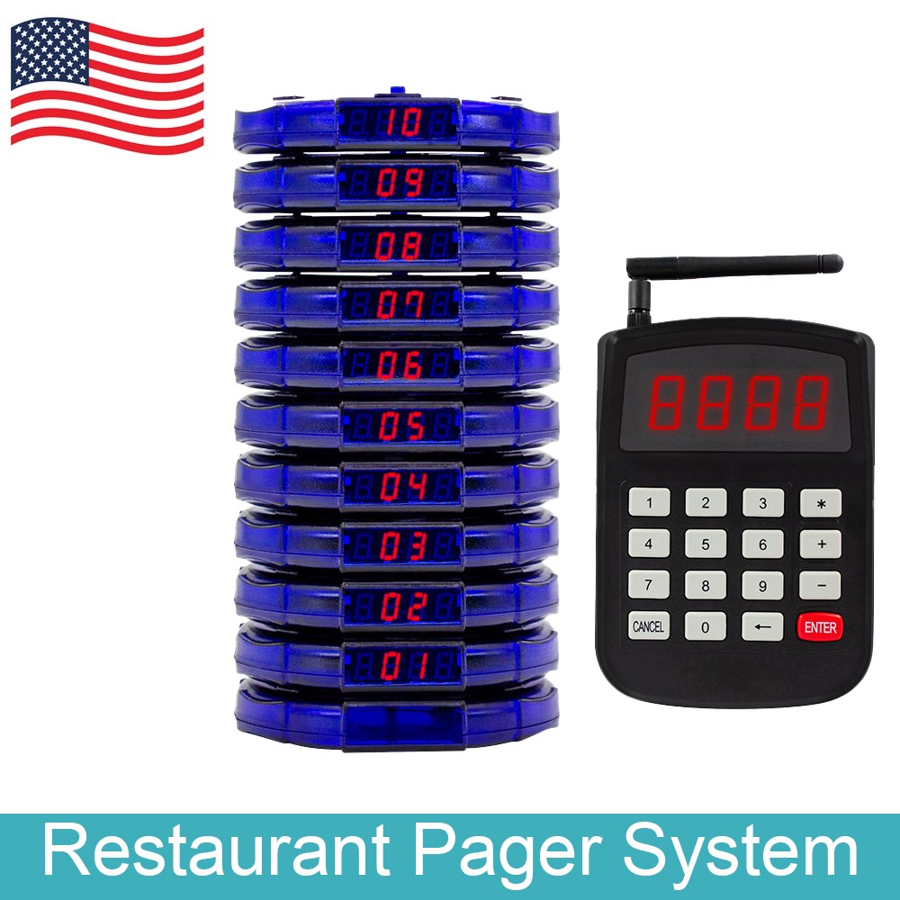 CTP200 Blue Wireless Pager System for Cafe Restaurant Food Service