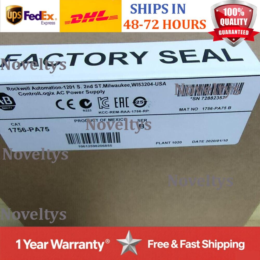 AB 1756-PA75 ControlLogix AC Power Supply 1756PA75 Allen Bradley US Free Tax