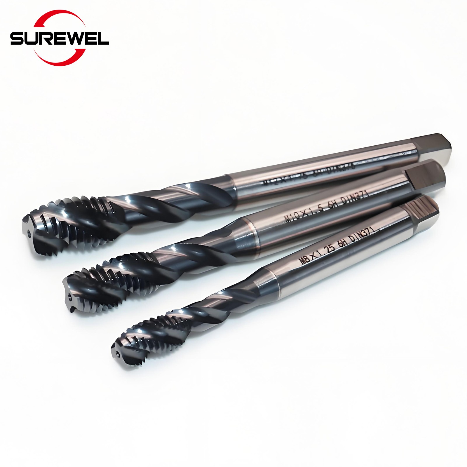 1PCS HSSE Spiral Fluted Taps Drill Set Threading Tools for Machine Metal M3-M18
