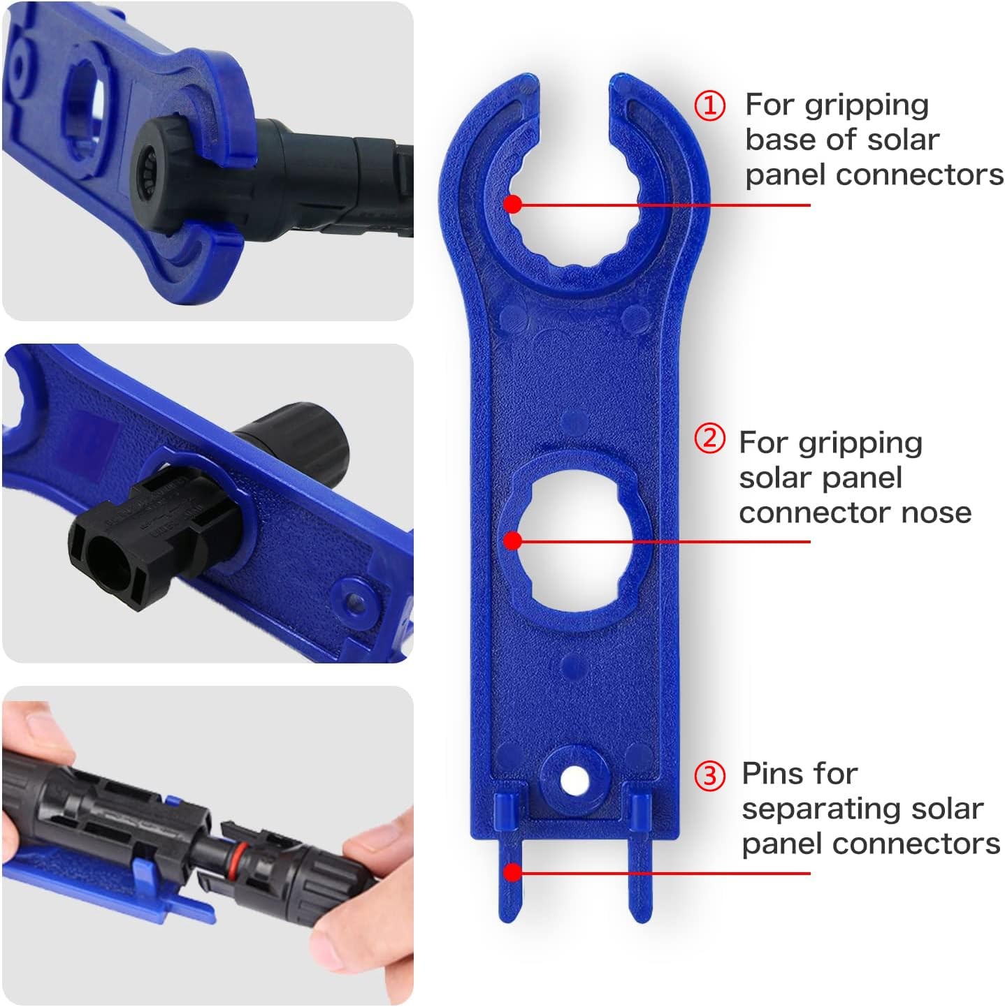 Solar Panel Crimping Tool,Crimping Tool Kit with 10PCS Connectors and 2PCS Sp...