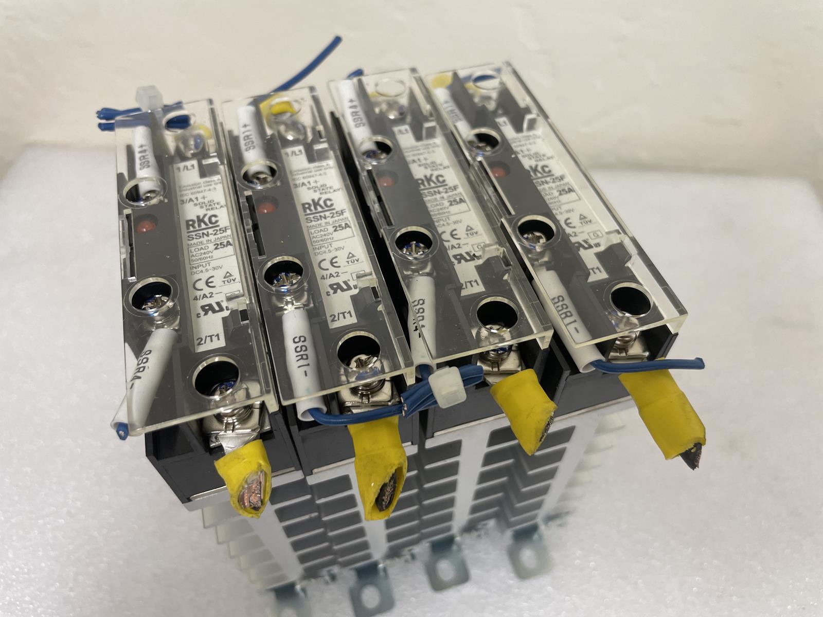 RKC LOT OF 4 SSN-25F 25A SOLID STATE RELAYS