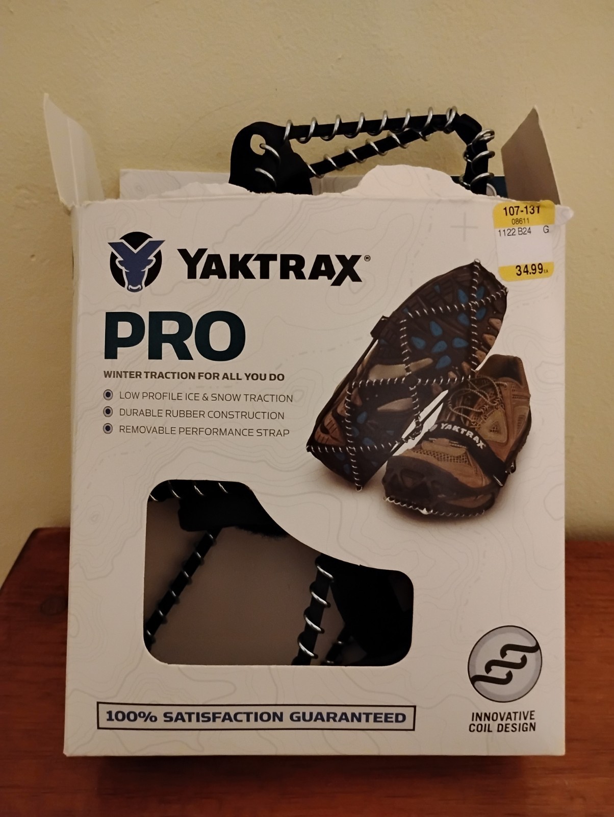 Yaktrax Winter Traction Walk Size Medium BLACK
