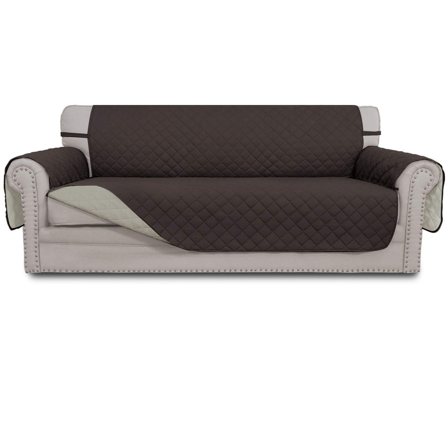 EasyGoing Reversible Couch Cover for 3 Cushion Couch Sofa Cover for Dogs Wate...