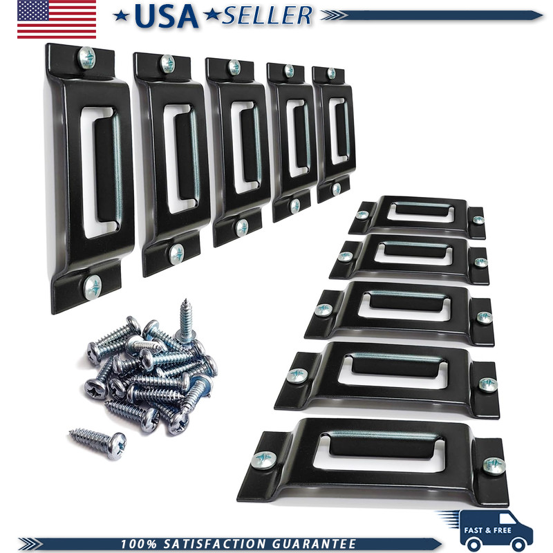 E-Track 1-Slot Tie-Down Anchors Screws, 10-Pack, Black Powder-Coated Steel, 1500