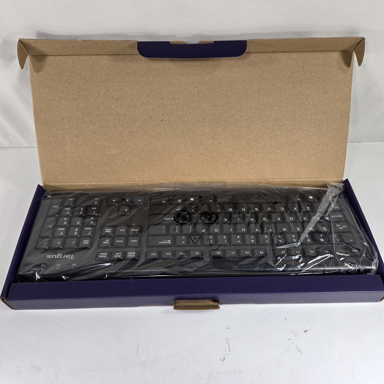 Targus USB Corded Keyboard New in Open Box Black Never Used Plug & Play Windows