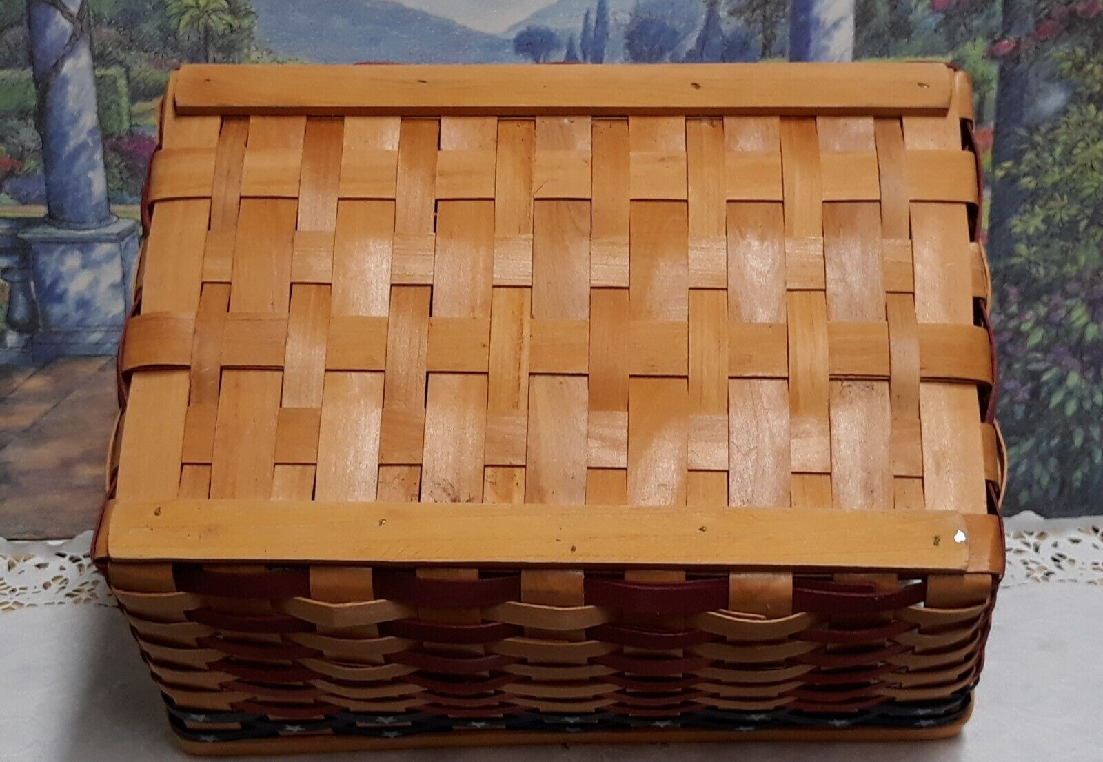 Country Woven Patriotic Stackable Set of Baskets