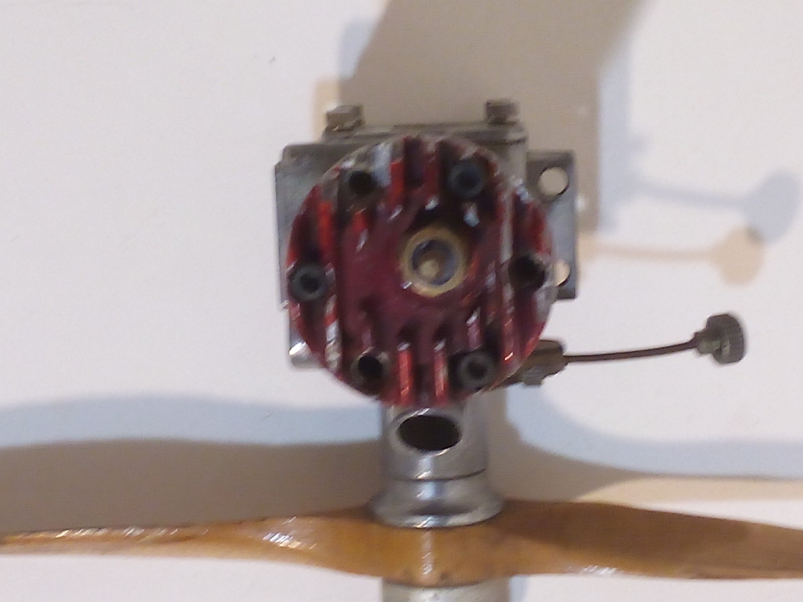 Vintage McCoy 35 Red Head Model Airplane Radio Control Engine Propeller Retro