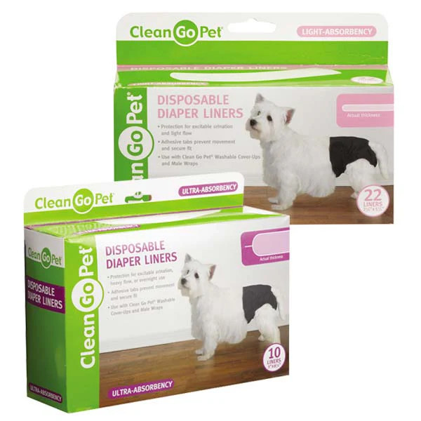 Pet Edge Disposable Diaper Liners – 22 Count Lite Absorbent Pads