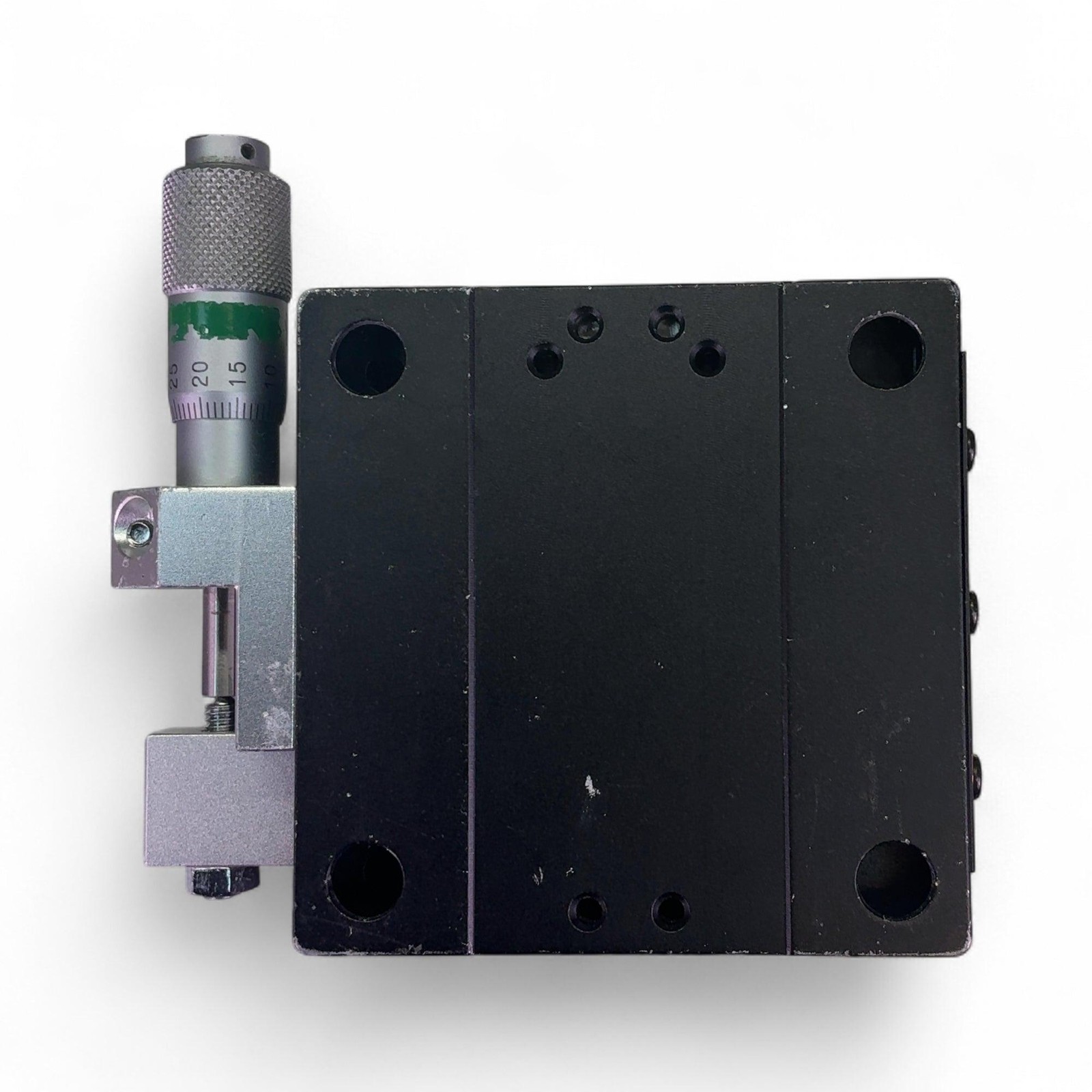 Melles Griot 65mm x 65mm Single Axis Linear Translation Stage Side Micrometer