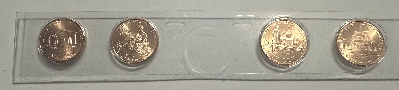 2009-P 4-Coin Satin COPPER Lincoln Cents Pennies Unc from Mint Set * Ships Free*