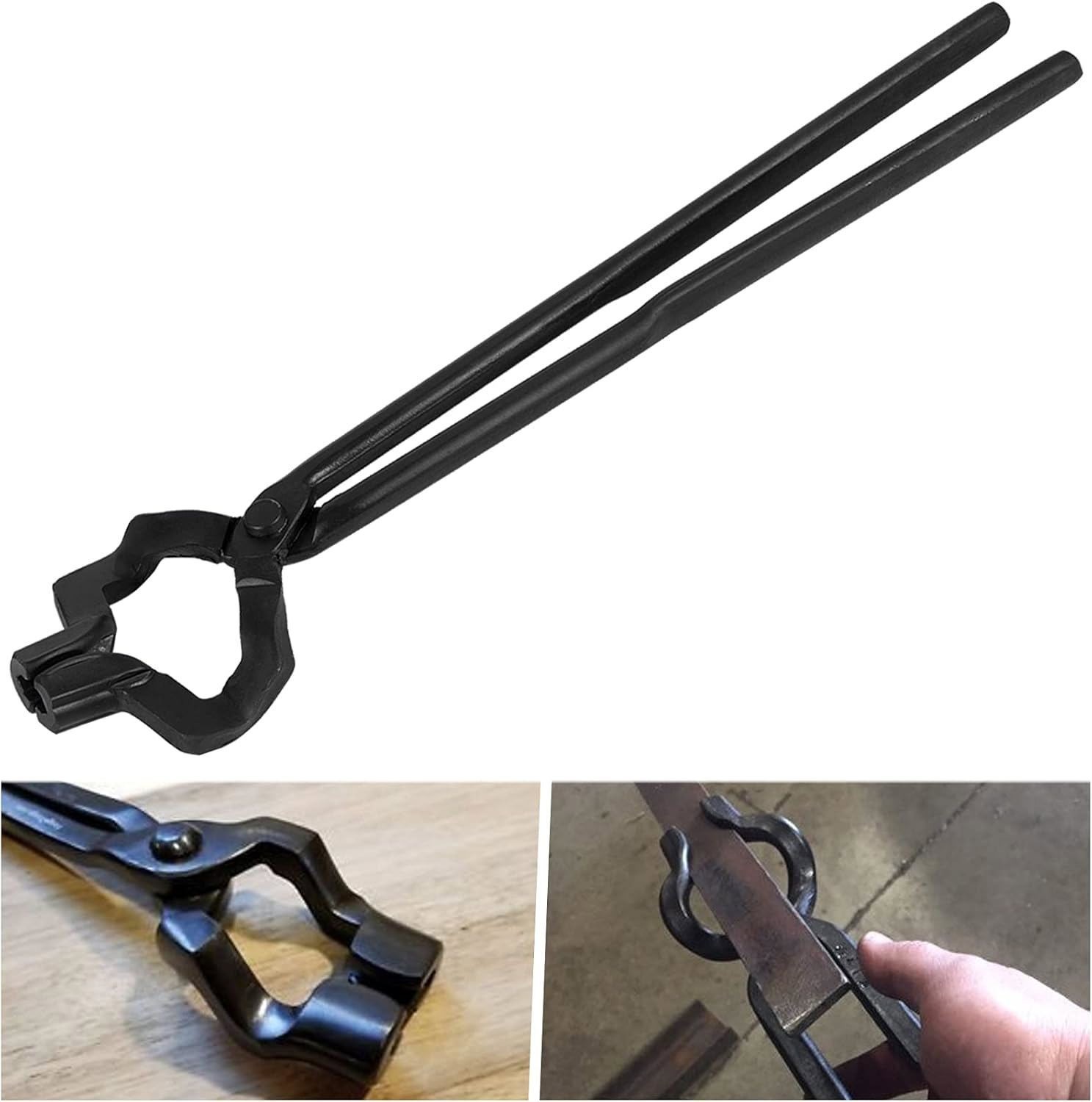 16in Heavy Duty Z V-Bit Blacksmith Tongs For Knifemaking Bladesmith Hot Steel
