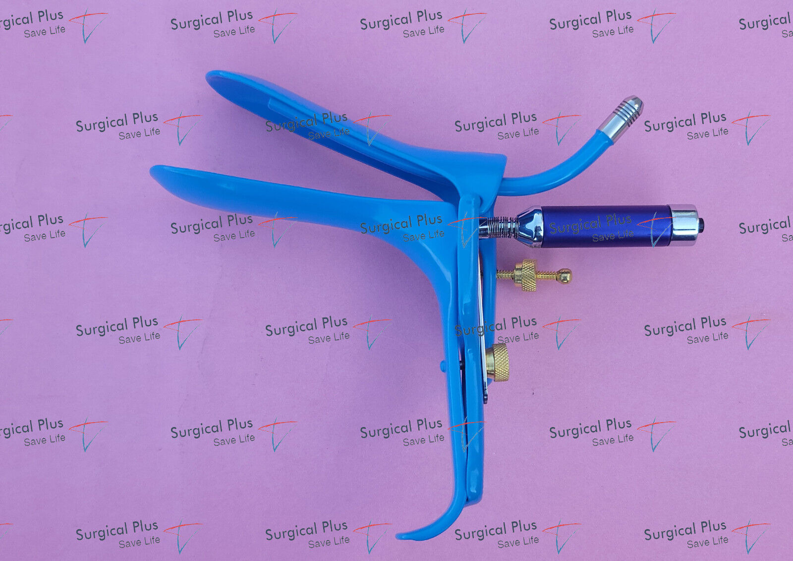 Graves Vaginal Speculum With Light Source S,M,L Blue Nylon Coating Gynecology