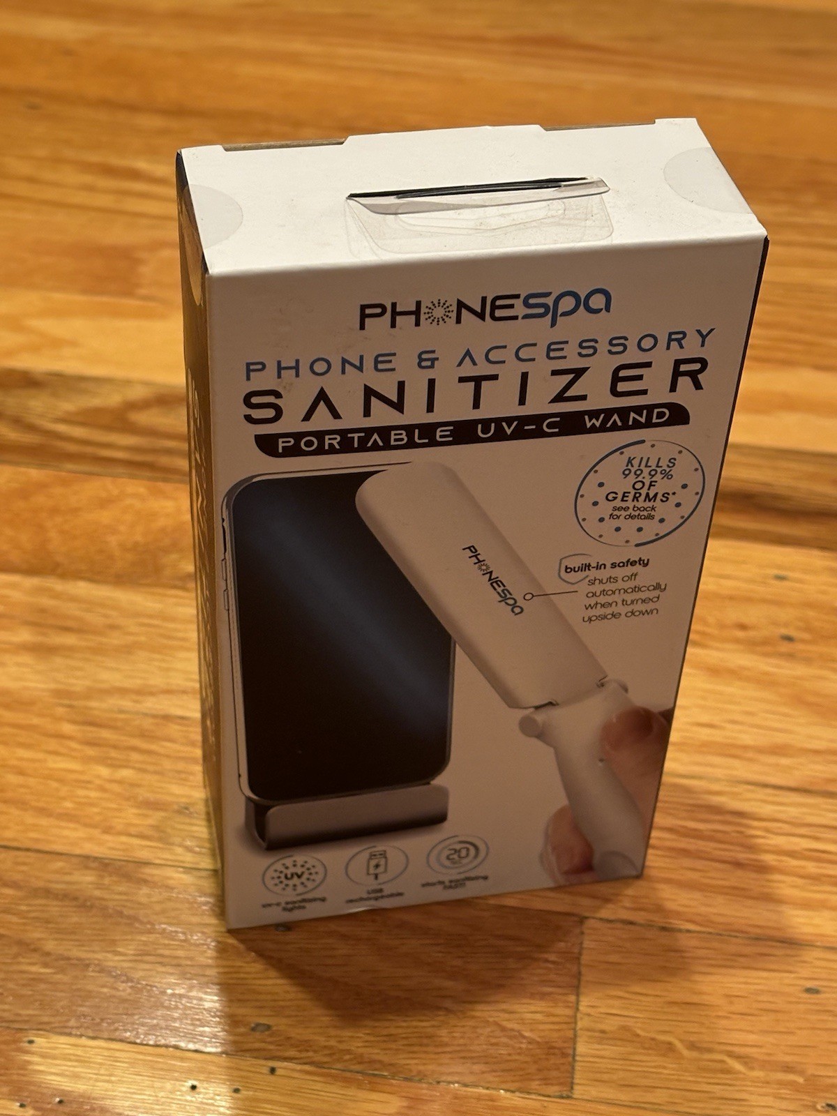 PHONESPA WAND PHONE SANTIZER PORTABLE NEW SEALED