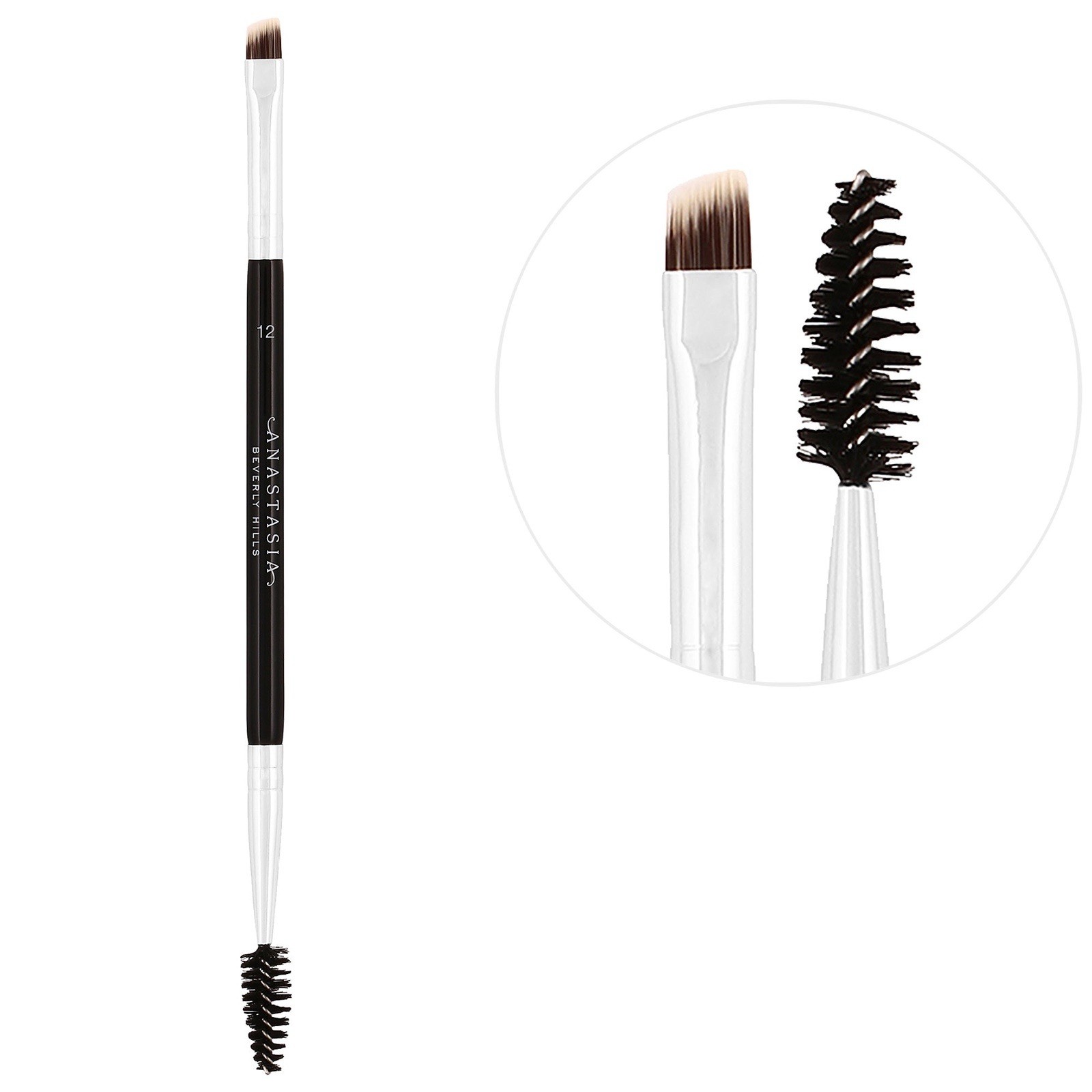 Anastasia Beverly Hills Dual-Ended Firm Angled Eyebrow Brush #12 Lot of 2