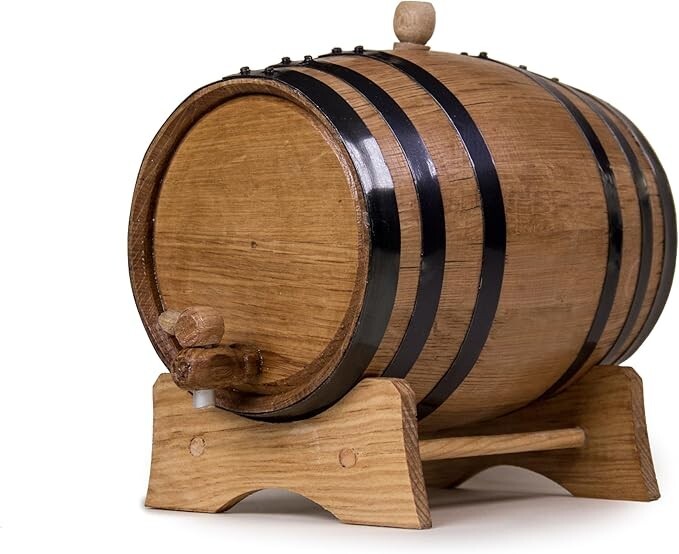 3L Oak Aging Barrel Mini Whiskey Barrels Age Cocktails, Bourbon, Whisky, Tequila