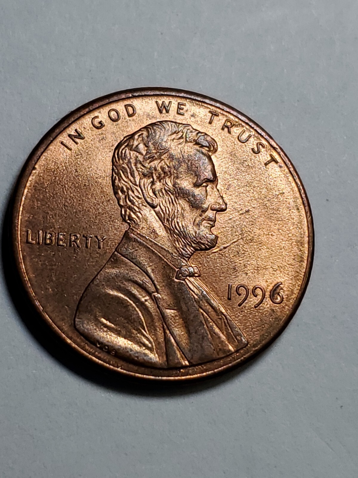 2007p & 1996p strike through wire or string error Lincoln Memorial Cent #44
