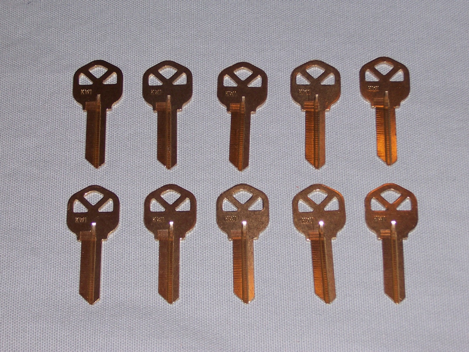 KW 1 KEY BLANKS FIT KWIKSET NP FINISH QTY. 10