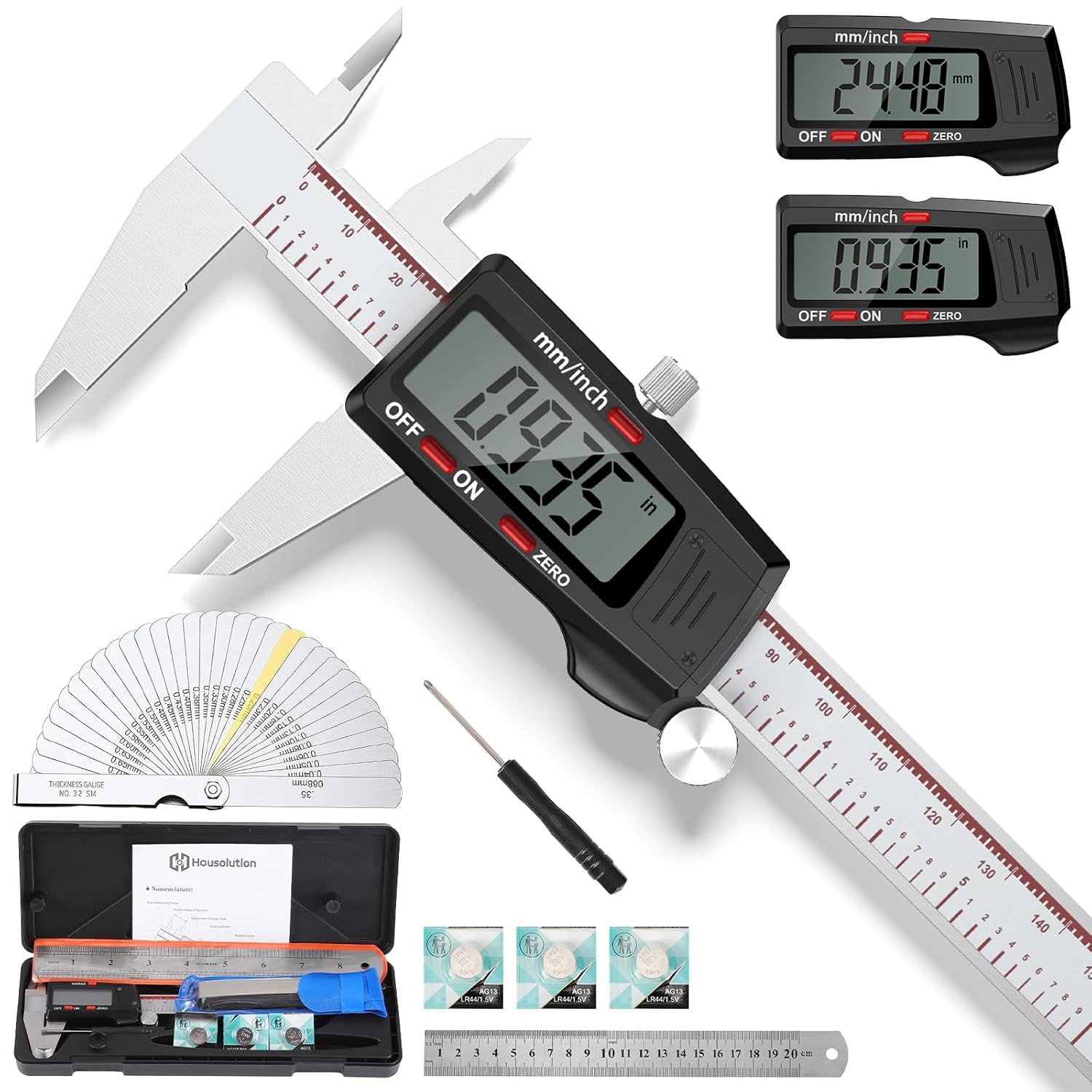 Digital Caliper 6 Inch, Measuring Tool with Large Industrial 150mm