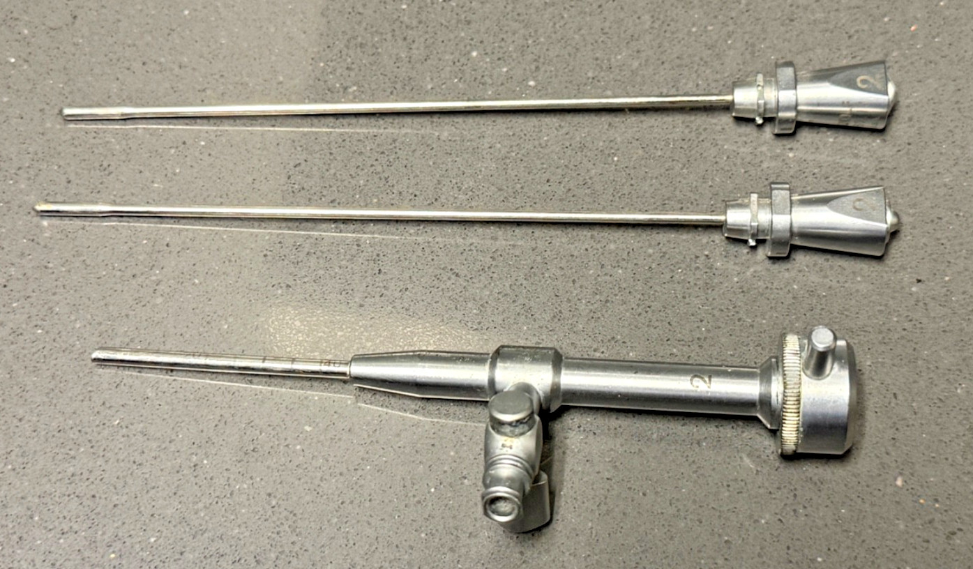 R. Wolf 8867.01 Arthroscope and Cannula Set.  has 8867.11 and 8867.12 needles