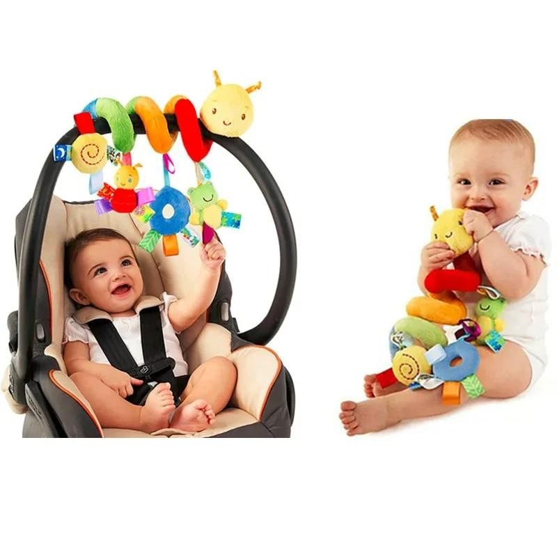 Cute Activity Musical Spiral Crib Stroller Car Seat Travel Hanging Toys Baby Boy