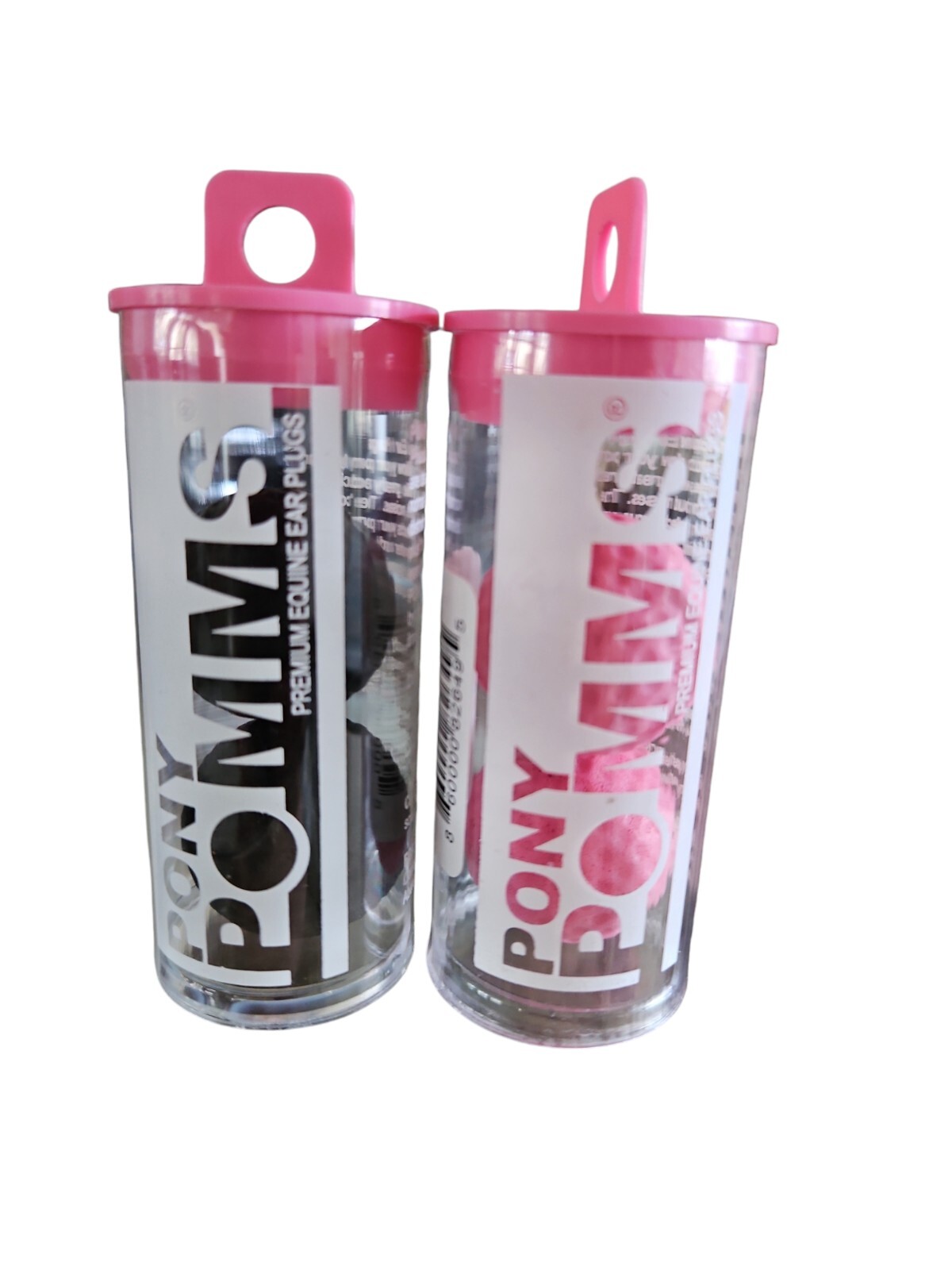 Pomms PONY Ear Plugs - 2 Pairs Black & Pink Pair -  For Ponies under 14HH