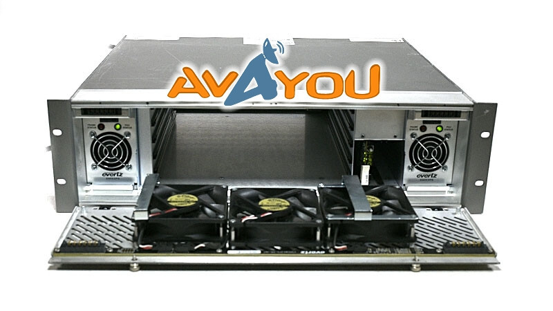 Evertz EMX3-FR 3RU Processing Multiframe 5x Single Slots 2x EMX3PS EXM-FC