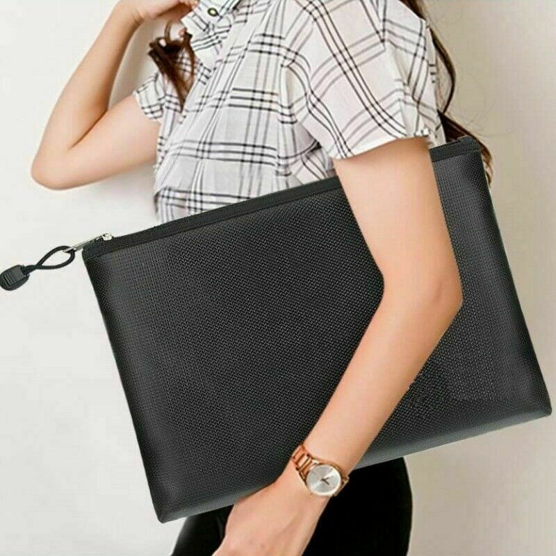 Fireproof Water Resistant Money Bag Upgrade Envelope Document File Pouch Case US
