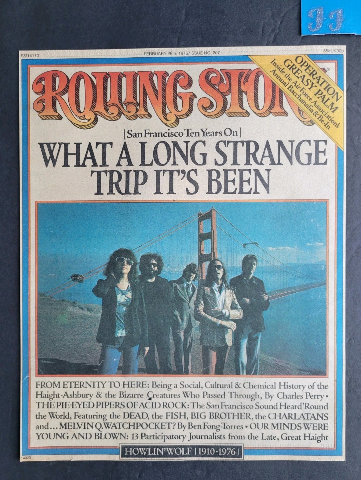 Grateful Dead in Golden Gate Park Rolling Stone Magazine Cover ONLY 1976