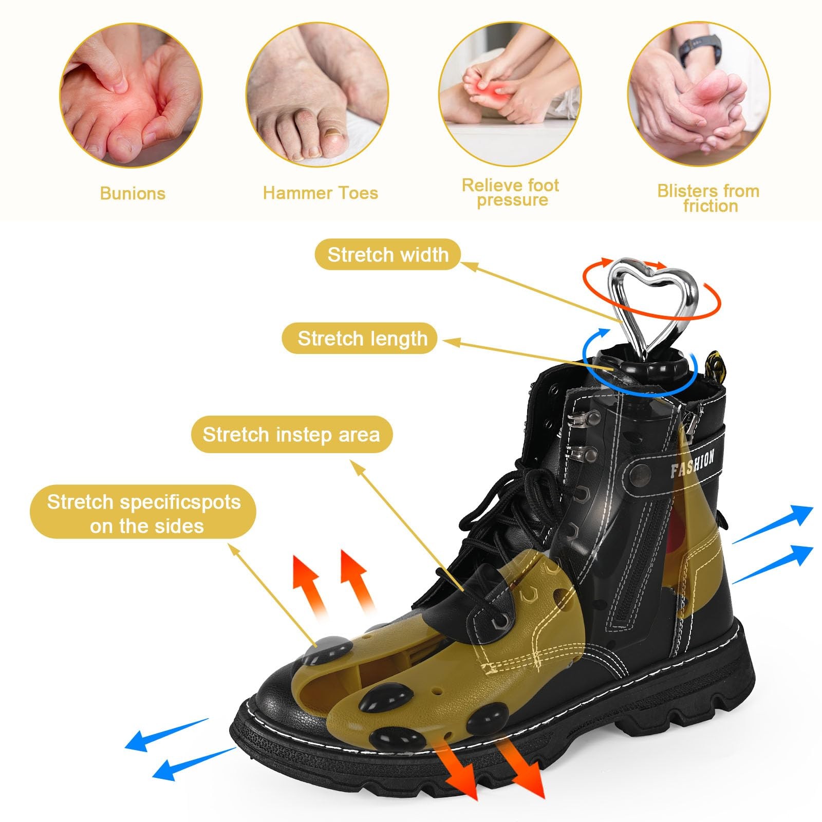 Shoe Stretcher Women Men Professional Boot Stretcher Adjustable Width Length ...