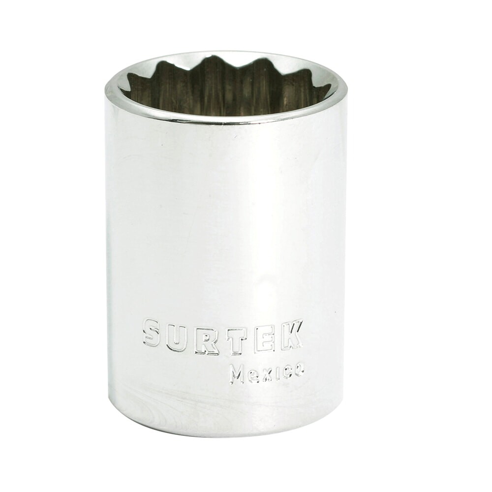 Surtek F5820 1/2" Drive 12-Point SAE Standard Socket 5/8" Chrome Finish