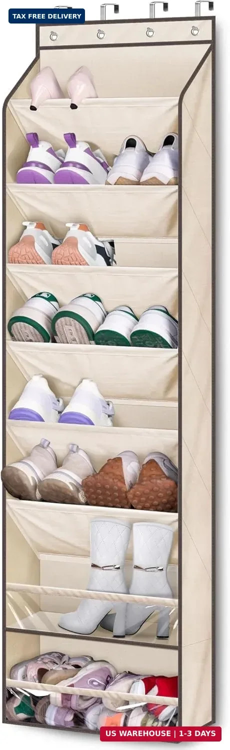 KEETDY Over The Door Shoe Organizer Fit 20 Pairs Sneakers Large Hanging Shoe Org