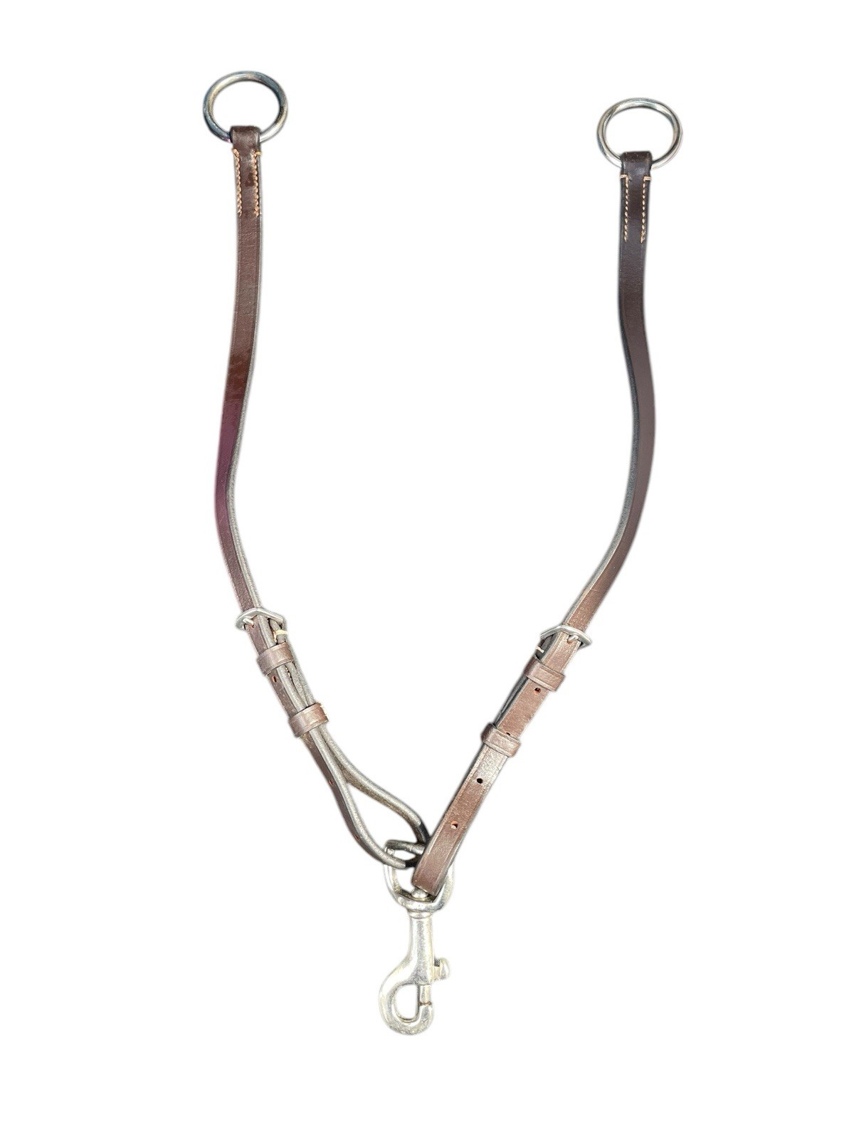 Horse Equine Brown Leather Training Forks