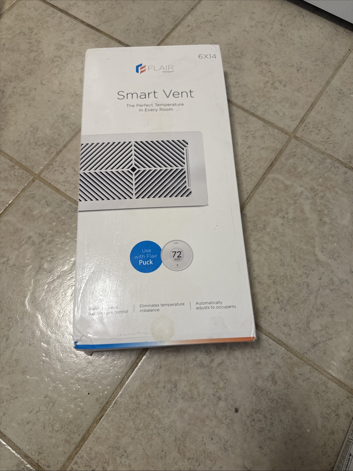 Flair Registers N' Grilles 6"Lx14"W Smart Vent For Home Heating N' Cooling White