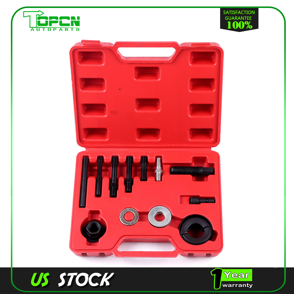 13 PCS Pulley Puller and Installer Power Steering Pump Remover Alternator Kit