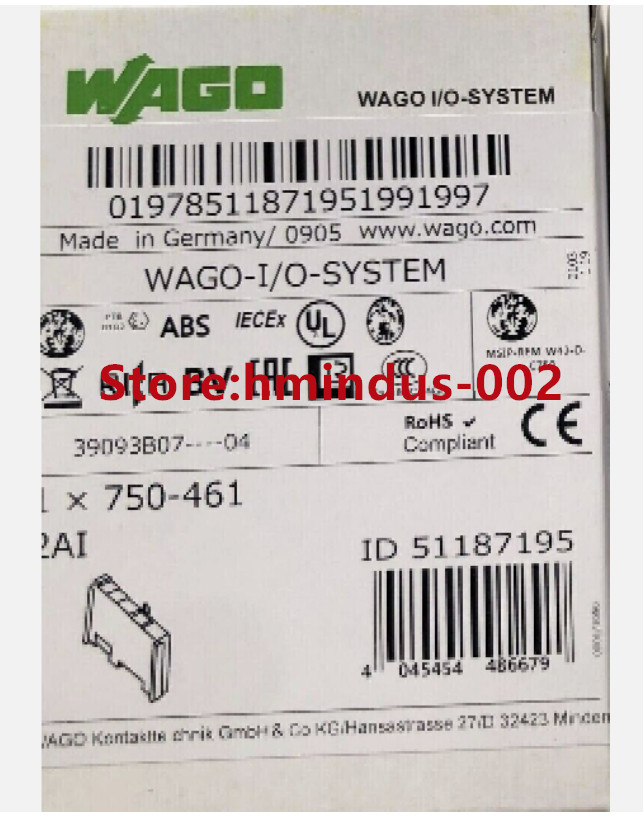 1 PCS 750-461 2-Channel Analog Input PLC Module 750 461 WAGO New In Box Brand