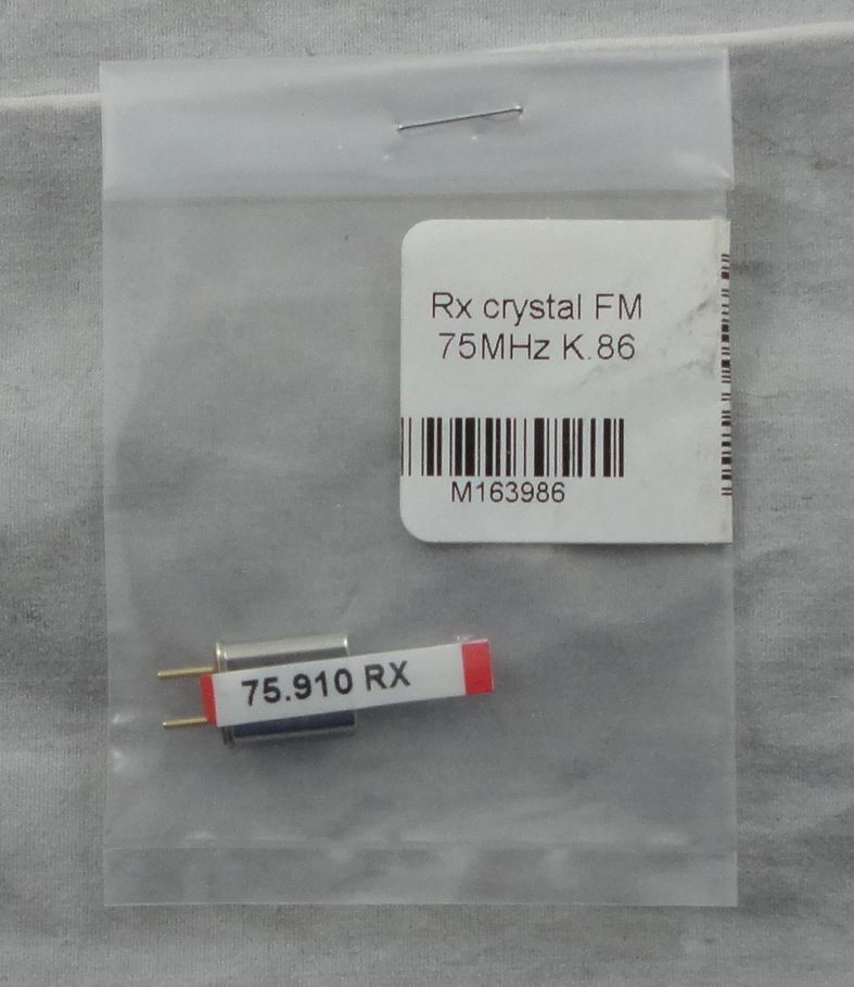 Hitec 75Mhz FM Single Conversion Receiver Crystal CH86 75.910mhz